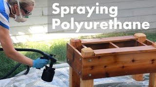 HVLP Spraying Polyurethane on Outdoor Projects [upl. by Ennairda752]