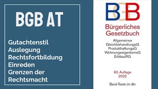 BGB AT  Gutachtenstil  Auslegung  Rechtsmacht [upl. by Annez]