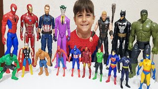 Marvel avengers süper kahramanlar oyuncak challenge Marvel avengers super hero toy challenge [upl. by Sunda]