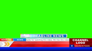 Headline News Lower Third Green Screen [upl. by Suehtomit349]