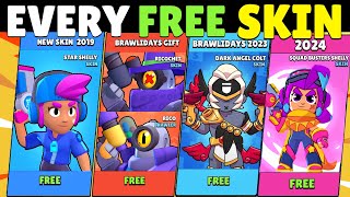 ALL FREE SKINS IN BRAWL STARS [upl. by Romulus]