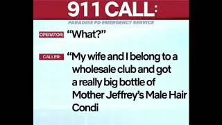 Funny 911 Call bottle of Conditioner [upl. by Anauqaj]