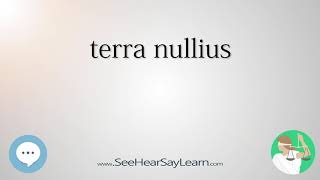 terra nullius 🔊 [upl. by Sabec]