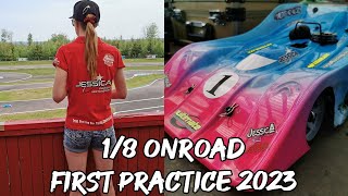 First 18 Onroad practice 2023 with MRX6X at Örkelljunga  Jessica Pålsson [upl. by Halilahk]