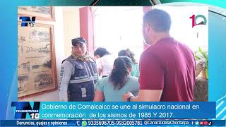 Comalcalco se unió al simulacro nacional para conmemorar los devastadores sismos de 1985 y 2017 [upl. by Yecnay]