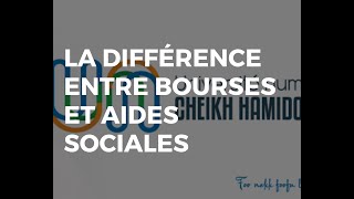 La Différence Entre Bourses Sociales Et Aides Sociales [upl. by Chouest151]