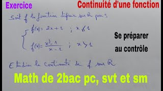 continuite dune fonction sur un intervallemath de 2bac pc svt et sm [upl. by Goldshlag]