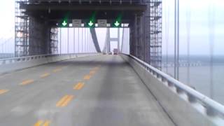 Driving over chesapeake bay bridge in Maryland [upl. by Noyek]