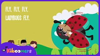 Ladybugs Fly Lyric Video  The Kiboomers Preschool Songs amp Nursery Rhymes [upl. by Ojillib]