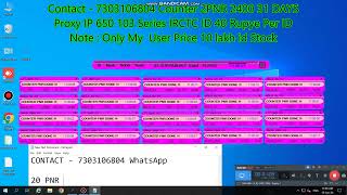 Latest Tatkal Software Today Counter Live Booking Sleepar 13062024 [upl. by Bourque]