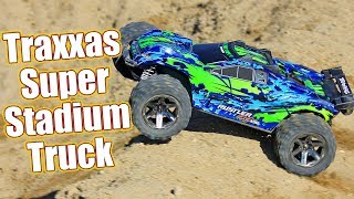 SUPER 4WD Stadium Truck Basher Traxxas Rustler 4x4 VXL RTR Review amp Action  RC Driver [upl. by Hasile]