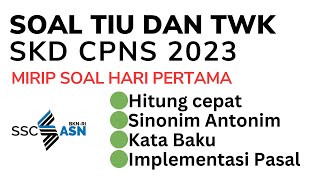 SOAL TIU DAN TWK YANG MIRIP KELUAR DI CPNS 2023  PART 15 [upl. by Lowenstein]