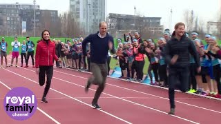 Duchess Kate takes on Prince Harry and William in Royal relay [upl. by Bowra]