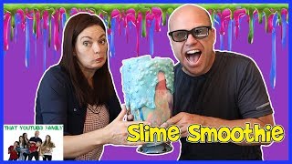 No Cuts No Edits Parents FAN SLiME SMOOTHiE CHALLENGE  That YouTub3 Family [upl. by Eimilb]