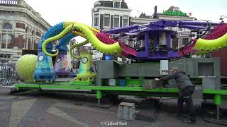 Kermis Haarlem 2023 Transport en opbouw Grote Markt deel 2 [upl. by Batory]