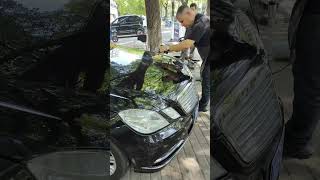 Optimal Polishing Combination for TenYearOld Black Mercedes [upl. by Ayhtnic550]