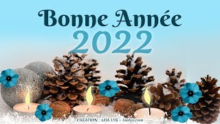 247  Jolie carte virtuelle de vœux 2022  Bonne Année en image et musique [upl. by Eilitan]