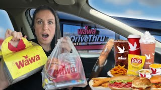 Driving Thru The FIRST Wawa DriveThru In Florida  Food Haul [upl. by Mlehliw]