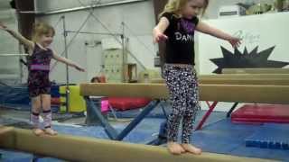 Toddler Gymnastics 2 and 4 year old girls  first class [upl. by Giuliana]