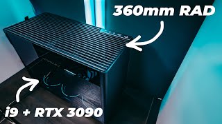 ULTIMATE SFF CREATOR PC build With 12900k5950x  RTX 3090 360mm RAD [upl. by Notlef130]