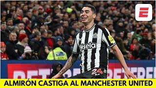 GOL DE MIGUEL ALMIRÓN para el 10 del NEWCASTLE vs MANCHESTER UNITED  Carabao Cup [upl. by Amej]