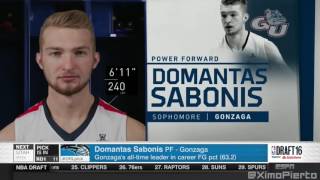 2016 NBA Draft 11 Pick׃ Domantas Sabonis Orlando Magic [upl. by Ynaffit]