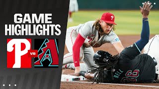 Phillies vs Dbacks Game Highlights 8924  MLB Highlights [upl. by Anaer]