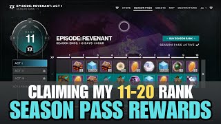 Claiming My 1120 Rank Season Pass Rewards  New Season Episode Revenant Act I Destiny 2 [upl. by Honoria]