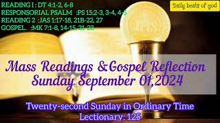 Todays Catholic Mass Readings andGospelReflectionsunday01September2024masstodaydailymasstoday [upl. by Dublin]