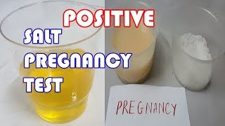 Salt pregnancy test positive result  How to do home pregnancy test with salt [upl. by Ellenad137]