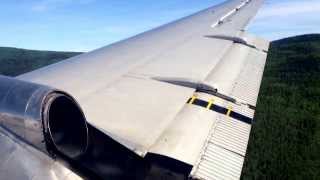 Air North HS 748 Landing in Dawson Yukon [upl. by Nangatrad]