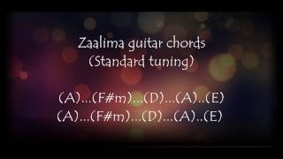 Zaalima  Lyrics wih guitar chords [upl. by Lemaj]