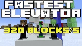 Minecraft 1121  FASTEST ELEVATOR POSSIBLE  320 BLOCKSSECOND [upl. by Dorette69]