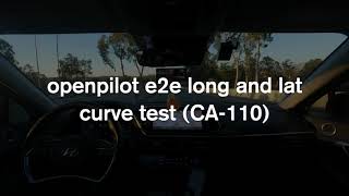 openpilot e2e longitudinal slowdown on curves  laneless on CA110 Hyundai Sonata [upl. by Raknahs114]