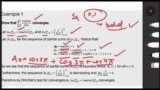 Dirichlets Test for the convergence  Arbitarary Series [upl. by Julian811]