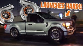 1000HP Twin Turbo F150 4WD Launches SHE SQUATS HARD [upl. by Nuahsyar]