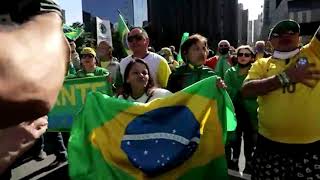 Apoiadores do presidente Jair Bolsonaro fazem manifestação na Avenida Paulista [upl. by Ysdnil]