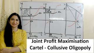 Joint Profit Maximisation Cartel  Collusive Oligopoly [upl. by Eitsyrk64]