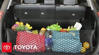 Cargo Net Organizer  quotStretch the Netquot  Accessories  Toyota [upl. by Lamak600]