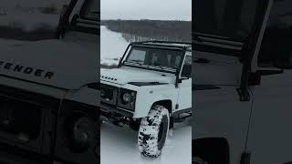 Snow ready Defender defenderlife defender landroverdefender [upl. by Yebot]