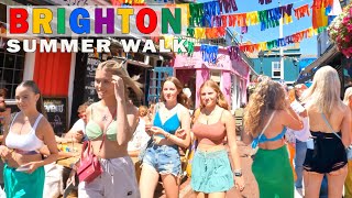 🇬🇧 Brighton Summer Walk Tour Bustling Brighton Town Centre 4K [upl. by Marc]