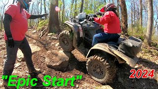 Hill climbs Creek crossing Epic Ozark riding adventures Buckhorn trails [upl. by Komarek617]