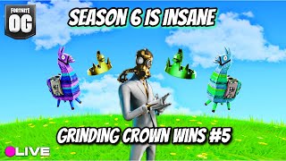 FORTNITE OG  SEASON 6 IS INSANE  PLAYING WITH VIEWERS  GRINDING CROWN WINS 5 [upl. by Danyluk]