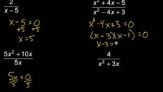 Finding Excluded Values of Rational Expressions [upl. by Maddocks]