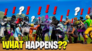 What Happens if ALL 31 Bosses Meet in Fortnite Season 4 Chapter 3 Event [upl. by Nallak]