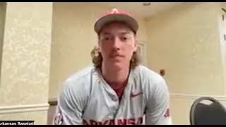 Hagen Smith Postgame  Arkansas 1 Auburn 0 [upl. by Llertal]