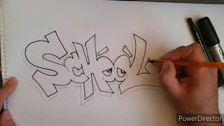 How to Draw Graffiti Lettering [upl. by Pelaga]