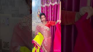 meeshosareehaul fashionhaul trandingsaree nion pink pleasesubscribe 🙏🏻 [upl. by Calabresi412]