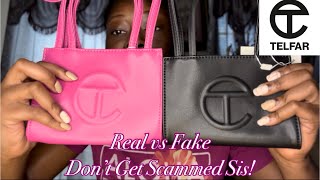 HOW TO SPOT A REAL TELFAR FROM A FAKE 👀 DETAILED COMPARISON Don’t Get Scammed Sis [upl. by Scharf]