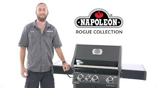 Napoleon Rogue Gas Grill Review 425 Black Edition  BBQGuys Expert Overview [upl. by Marigolde537]